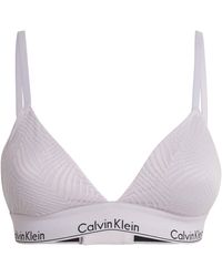 Calvin Klein - Modern Lace Triangle Bra - Lyst