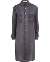 Palmer//Harding - Cotton Stripe Ease Mini Shirt Dress - Lyst
