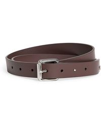 Emporio Armani - Leather Eagle Plate Belt - Lyst