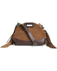 Maje - Suede-Leather Miss M Top-Handle Bag - Lyst