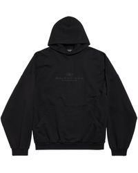 Balenciaga - Oversize Hooded Sweatshirt - Lyst
