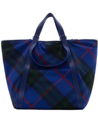Burberry - Check Festival Tote Bag - Lyst