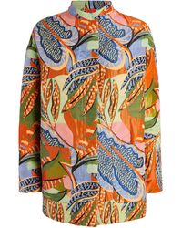 MAX&Co. - Quilted Tropical Print Jacket - Lyst