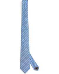 Emporio Armani - Silk Woven Double Stripe Tie - Lyst