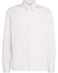 Dries Van Noten - Cotton Zip-Detail Stripe Shirt - Lyst