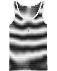 Saint Laurent - Striped Tank Top - Lyst