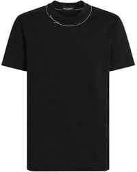 Dolce & Gabbana - Cotton Embroidered Logo T-Shirt - Lyst