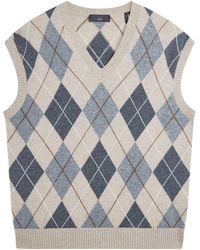 dunhill - Cashmere Argyle Sweater Vest - Lyst