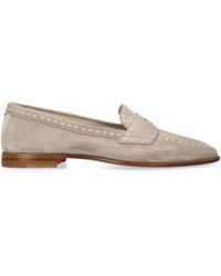 Santoni - Suede Marlene Dash Loafers - Lyst
