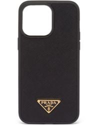 Prada - Saffiano Leather Iphone 14 Pro Max Case - Lyst