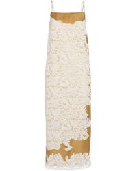 KHAITE - Silk-Lace Nevis Midi Dress - Lyst