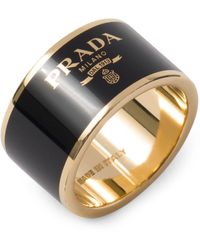 Prada - Enamel Logo Ring - Lyst