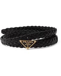 Prada - Nappa Leather Braided Belt - Lyst