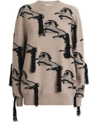 Stella McCartney - Virgin Wool Embroidered Horse Sweater - Lyst