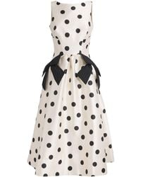 Rebecca Vallance - Satin Polka Dot Bacio Midi Dress - Lyst