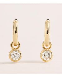 Harrods - And Diamond Hoop Earrings - Lyst