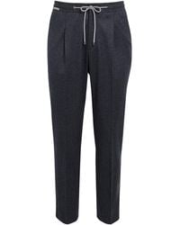 Corneliani - Virgin Wool Drawstring Trousers - Lyst