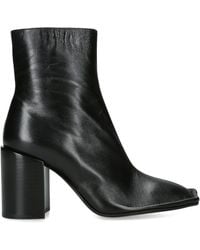 Maison Margiela - Leather Piped Ankle Boots 85 - Lyst