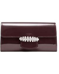 Jimmy Choo - Bing Patent Leather Wallet-On-Chain - Lyst