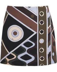 PUCCI - Wool Vivara Mini Skirt - Lyst