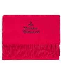 Vivienne Westwood - Wool Embroidered Logo Scarf - Lyst