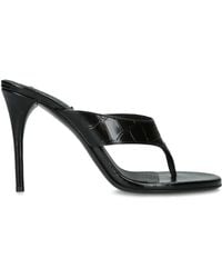 Alaïa - Croc-Embossed Leather Infra Thong Mules 90 - Lyst