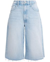 Mother - The Whole Lot Zip Fray Shorts - Lyst