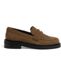 Maje - Suede Penny Loafers - Lyst