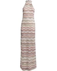 Missoni - Chevron Halterneck Maxi Dress - Lyst