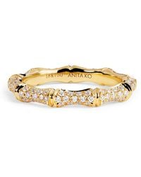 Anita Ko - And Pavé Diamond Bamboo Ring - Lyst