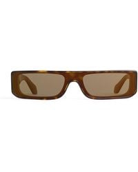 Alaïa - Acetate Rectangular Mask Sunglasses - Lyst
