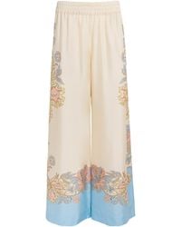 La DoubleJ - Silk Wide-Leg Palazzo Trousers - Lyst