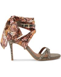 Kurt Geiger - Scarf-Accent Heeled Sandals 85 - Lyst