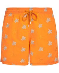 Vilebrequin - Embroidered Turtle Mistral Swim Shorts - Lyst