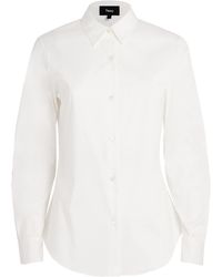 Theory - Cotton-Blend Shirt - Lyst