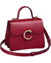 Cartier - Leather Mini Panthère De Top-Handle Bag - Lyst
