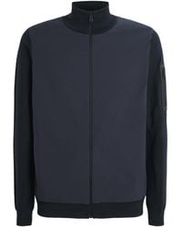 BOSS - Knitted-Trim Hybrid Jacket - Lyst