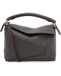 Loewe - Mini Leather Puzzle Edge Top-Handle Bag - Lyst