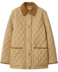 Burberry - Quilted Jacket Sand/Flax - Lyst