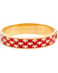 Halcyon Days Bee Trellis Bangle - Red