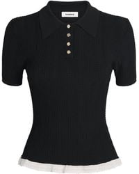 Sandro - Knit Slim Polo Shirt - Lyst