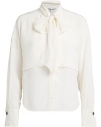 Veronica Beard - Scarf-Neck Darlis Blouse - Lyst