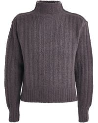 Rick Owens - Cashmere-Silk Funnel-Neck Sweater - Lyst