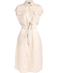 Fabiana Filippi - Linen Safari Midi Dress - Lyst
