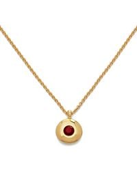 Monica Vinader - Vermeil And Ruby January Birthstone Necklace - Lyst