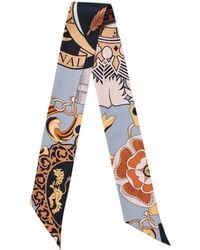 Aspinal of London - Silk Shield Skinny Scarf - Lyst