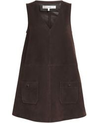 FRAME - Suede Safari Tent Mini Dress - Lyst