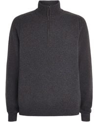 Sease - Cashmere Mouliné Half-Zip Sweater - Lyst