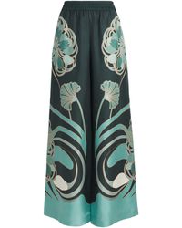 La DoubleJ - Silk Wide-Leg Palazzo Trousers - Lyst