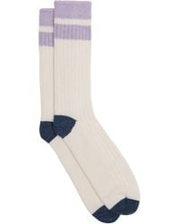 dunhill - Cashmere-Cotton Stripe Socks - Lyst